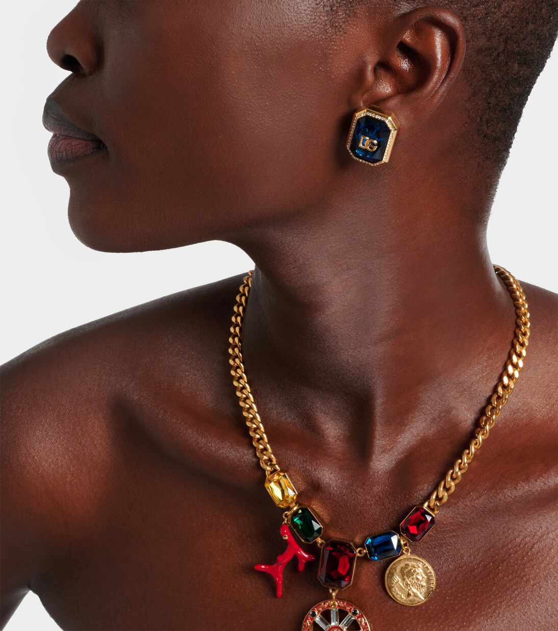 DG embellished clip-on earrings | Dolce&Gabbana