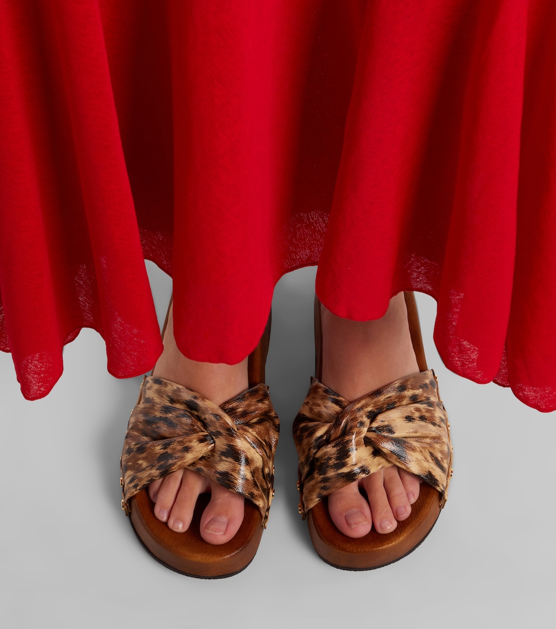 Tia leopard-print clogs | Ganni