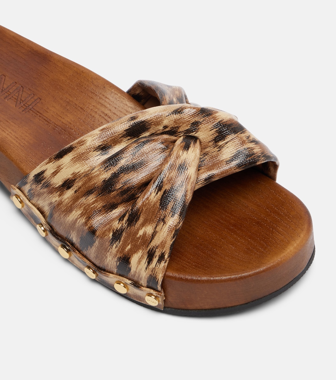 Tia leopard-print clogs | Ganni
