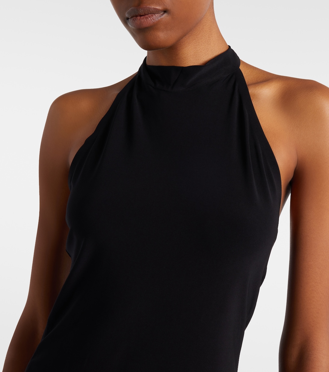 Halterneck jersey minidress | Norma Kamali