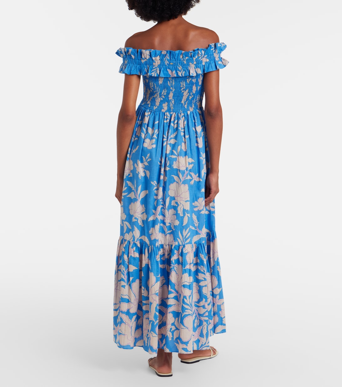 Suzanne shirred cotton muslin maxi dress | Poupette St Barth