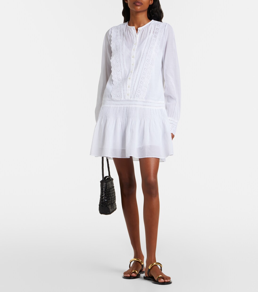 Marguerite cotton-blend voile minidress | Veronica Beard