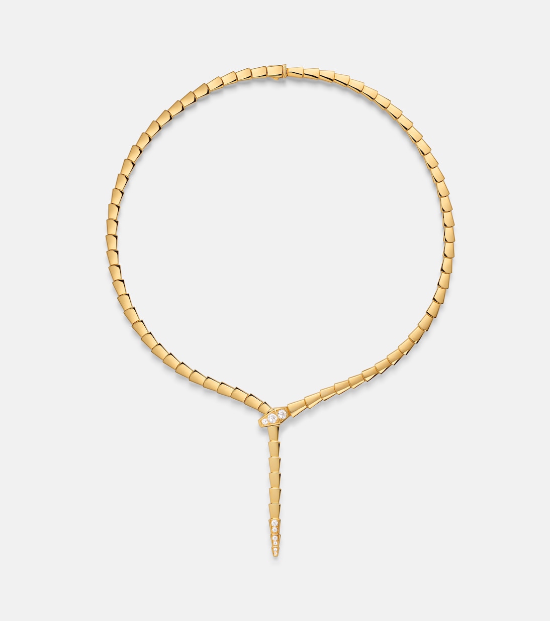 Serpenti Viper 18kt gold necklace with diamonds | Bvlgari