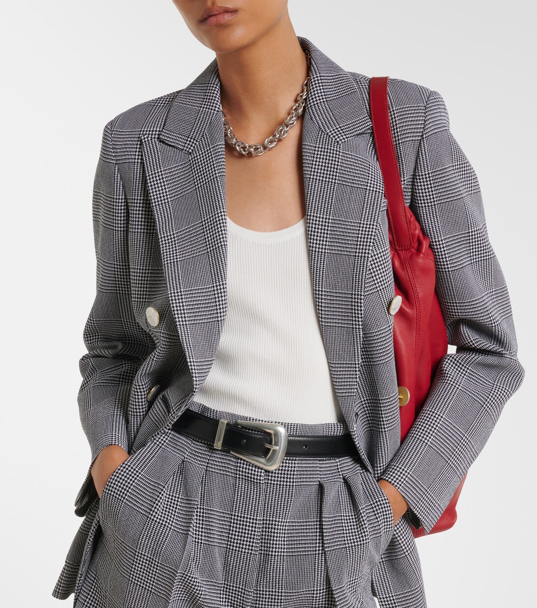 تانك توب من الجيرسيه بحبكة مضلعة | Max Mara
