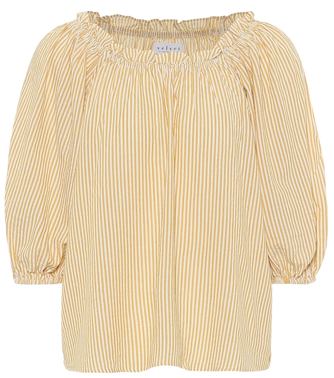 Top rayé Briella en coton mélangé | Velvet