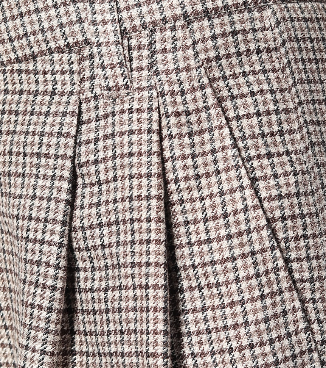 Checked linen, wool and silk wide-leg pants | Brunello Cucinelli