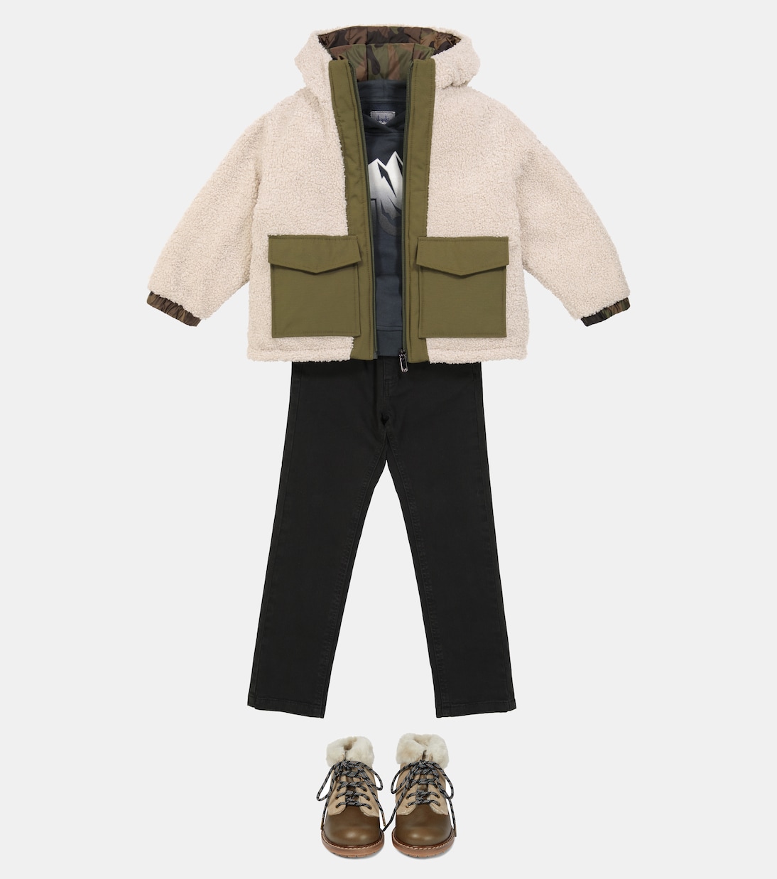 Bedruckter Hoodie aus Baumwolle | Il Gufo