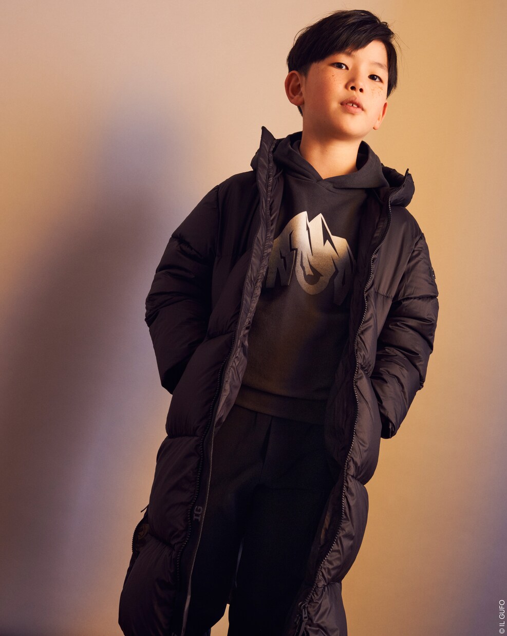 Bedruckter Hoodie aus Baumwolle | Il Gufo