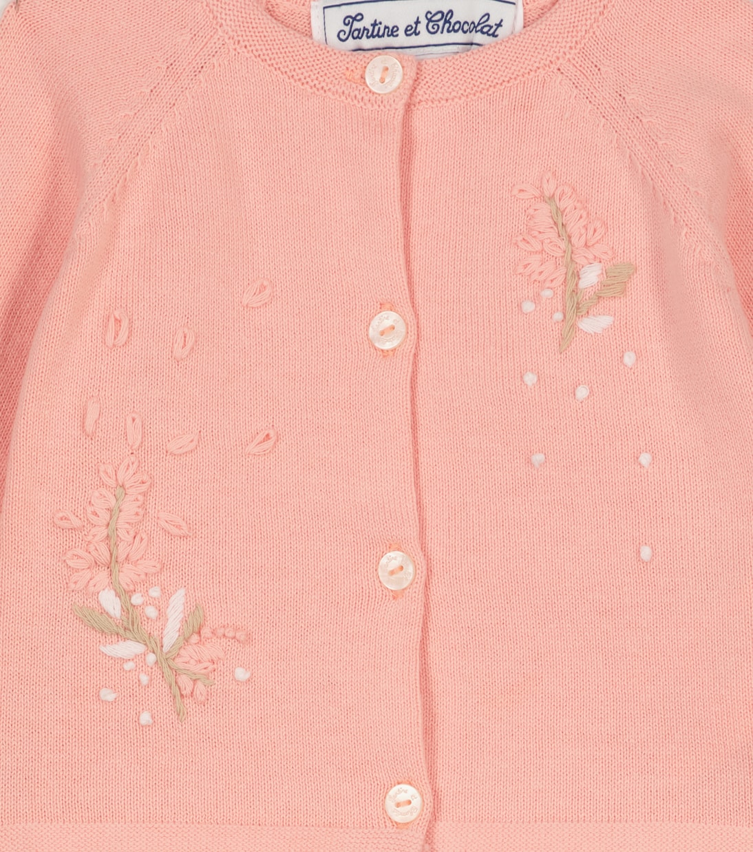 Baby Bestickter Cardigan aus Baumwolle | Tartine et Chocolat