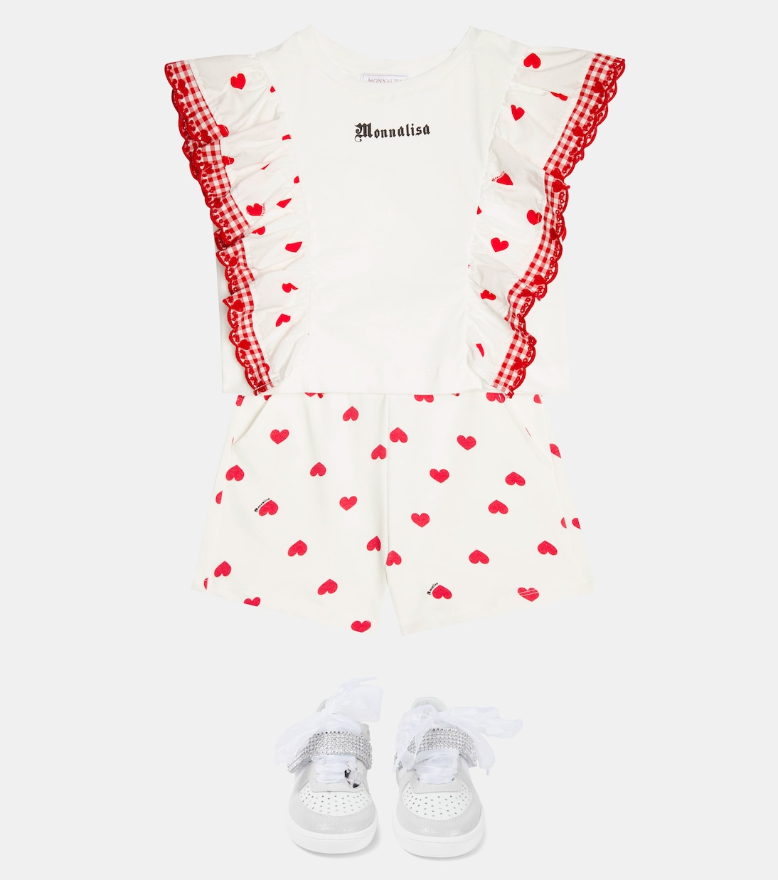 Printed cotton-blend shorts | Monnalisa