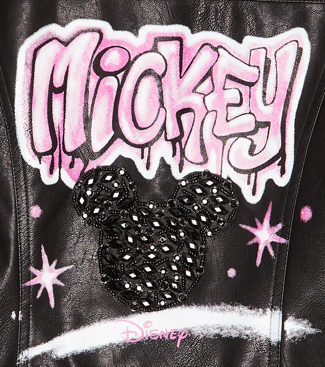 x Disney® embellished biker jacket | Monnalisa