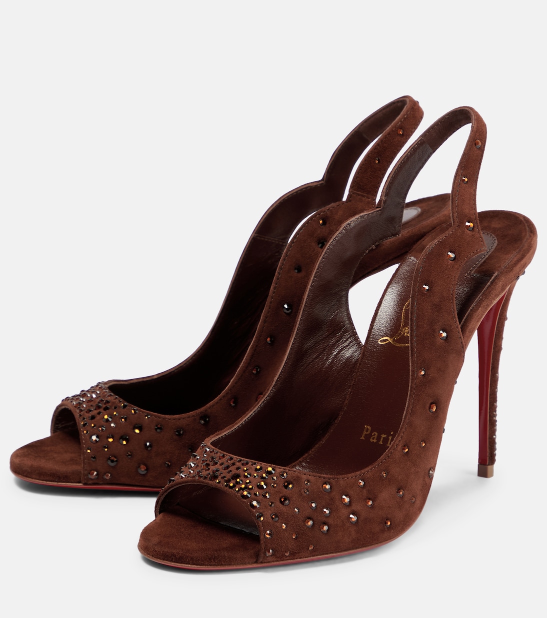 Sandales Nudes Degrachick en daim | Christian Louboutin