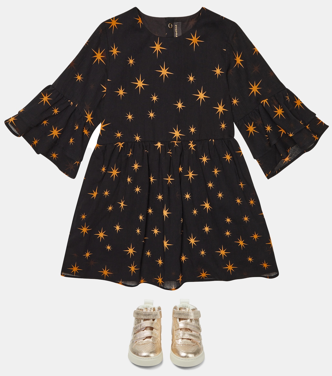 Star-print dress | Mini Rodini