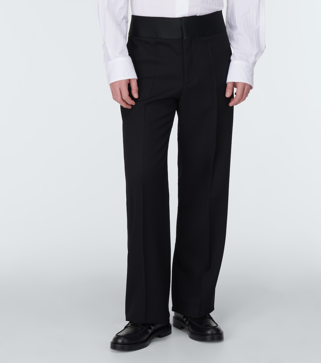Straight virgin wool pants | Valentino