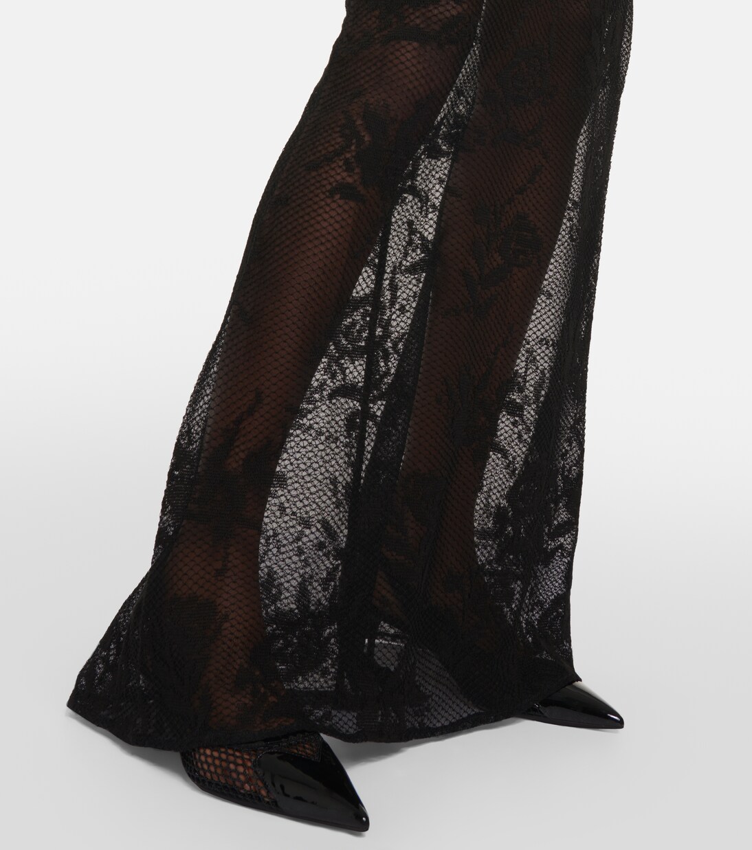 Floral mesh maxi skirt | Alaïa