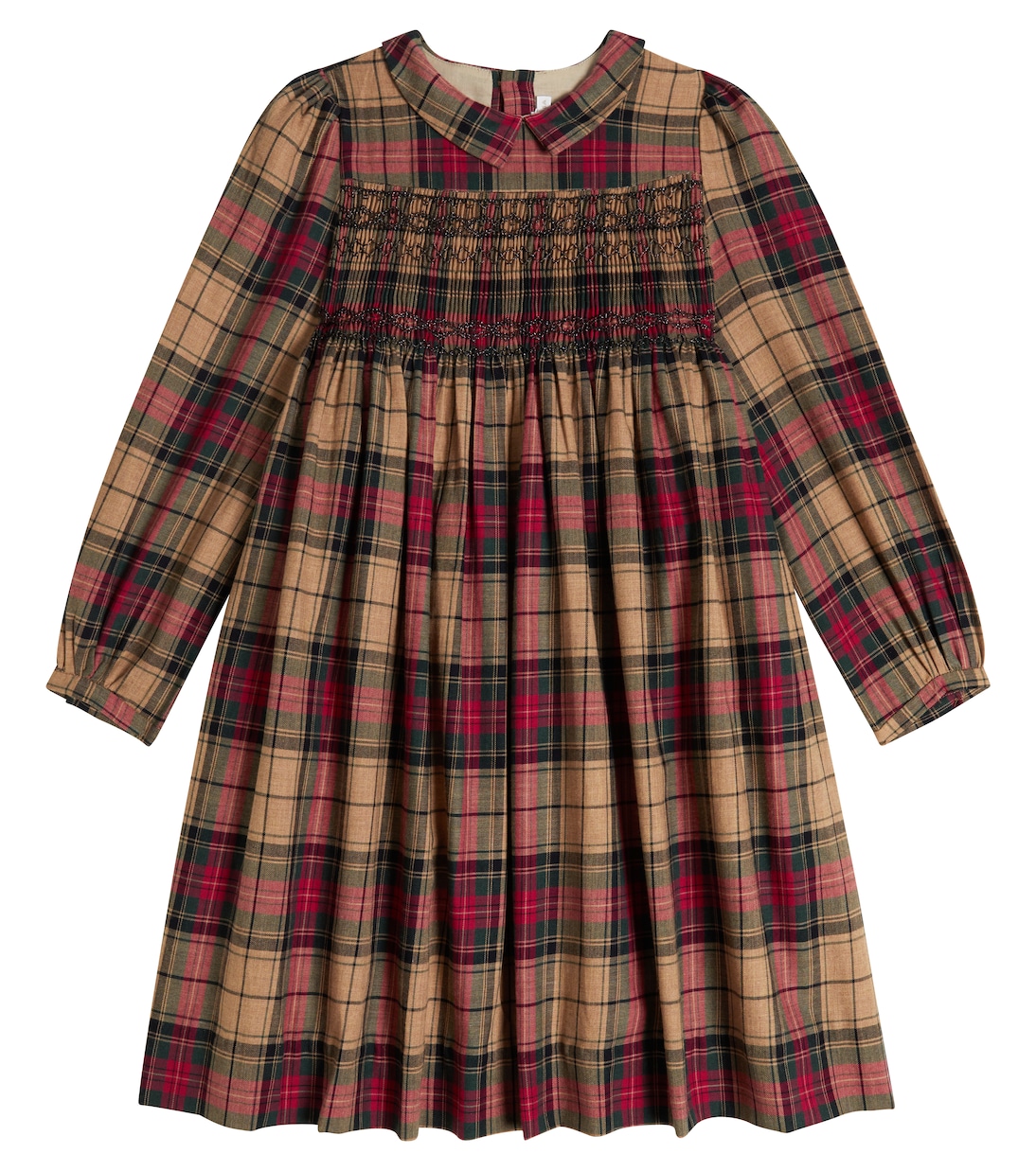 Donatelle checked cotton dress | Bonpoint