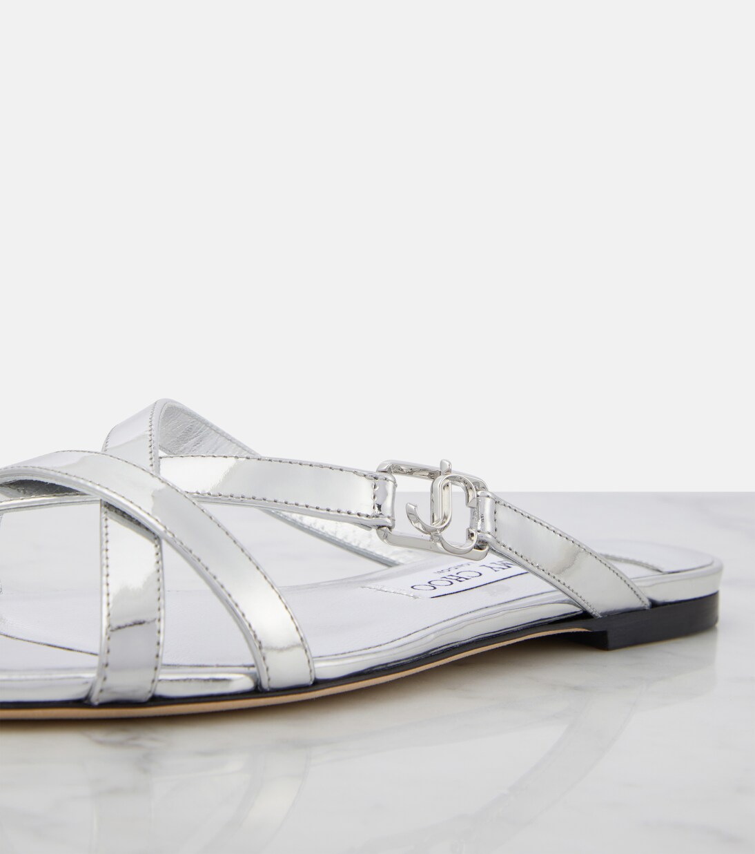 Jess metallic leather sandals | Jimmy Choo