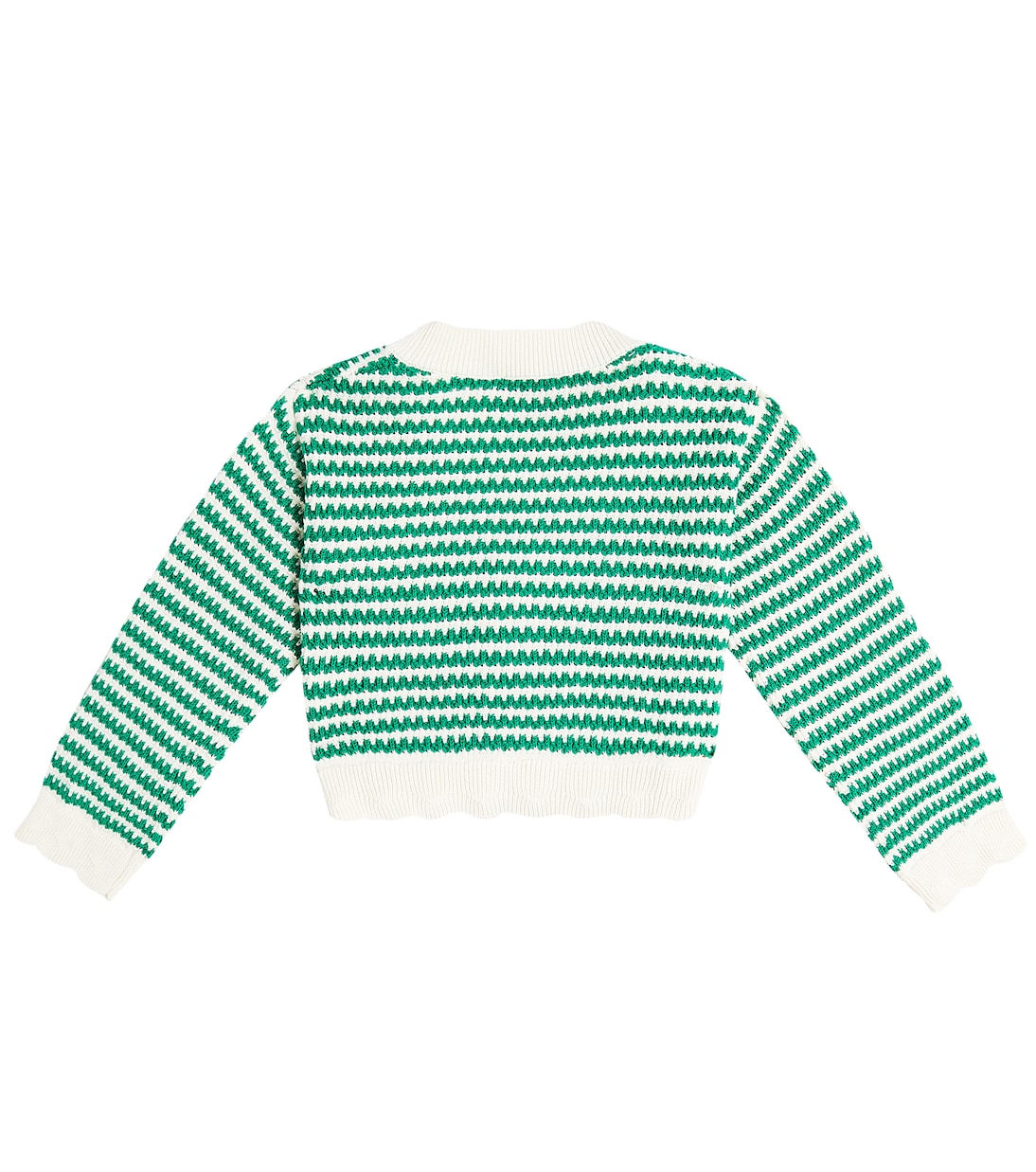 Striped cotton top and cardigan set | Moschino Kids