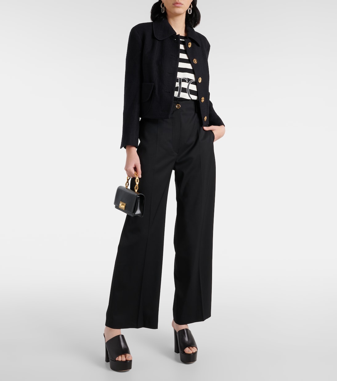 Mid-Rise-Hose aus einem Wollgemisch | Patou