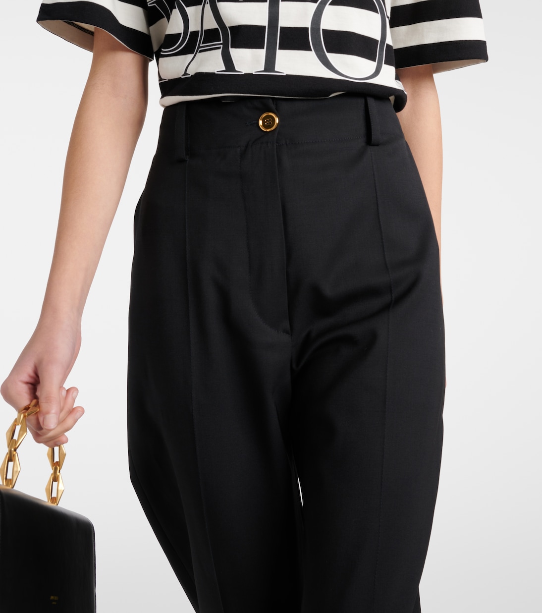 Mid-Rise-Hose aus einem Wollgemisch | Patou