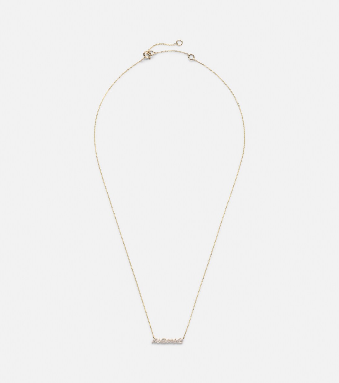 Hey Mama 10kt gold necklace with diamonds | Stone and Strand