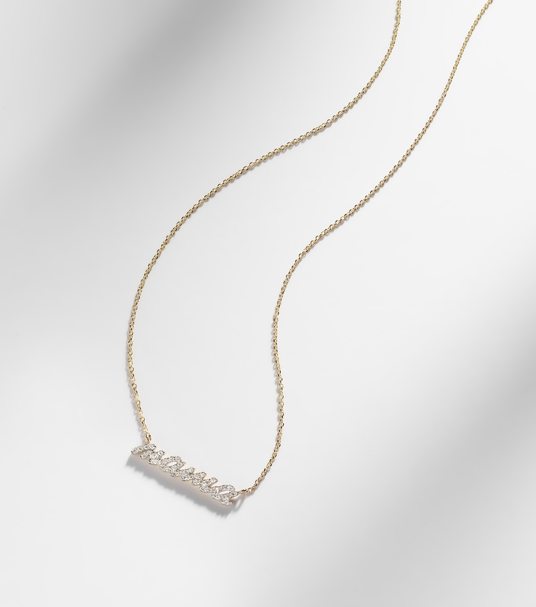 Hey Mama 10kt gold necklace with diamonds | Stone and Strand