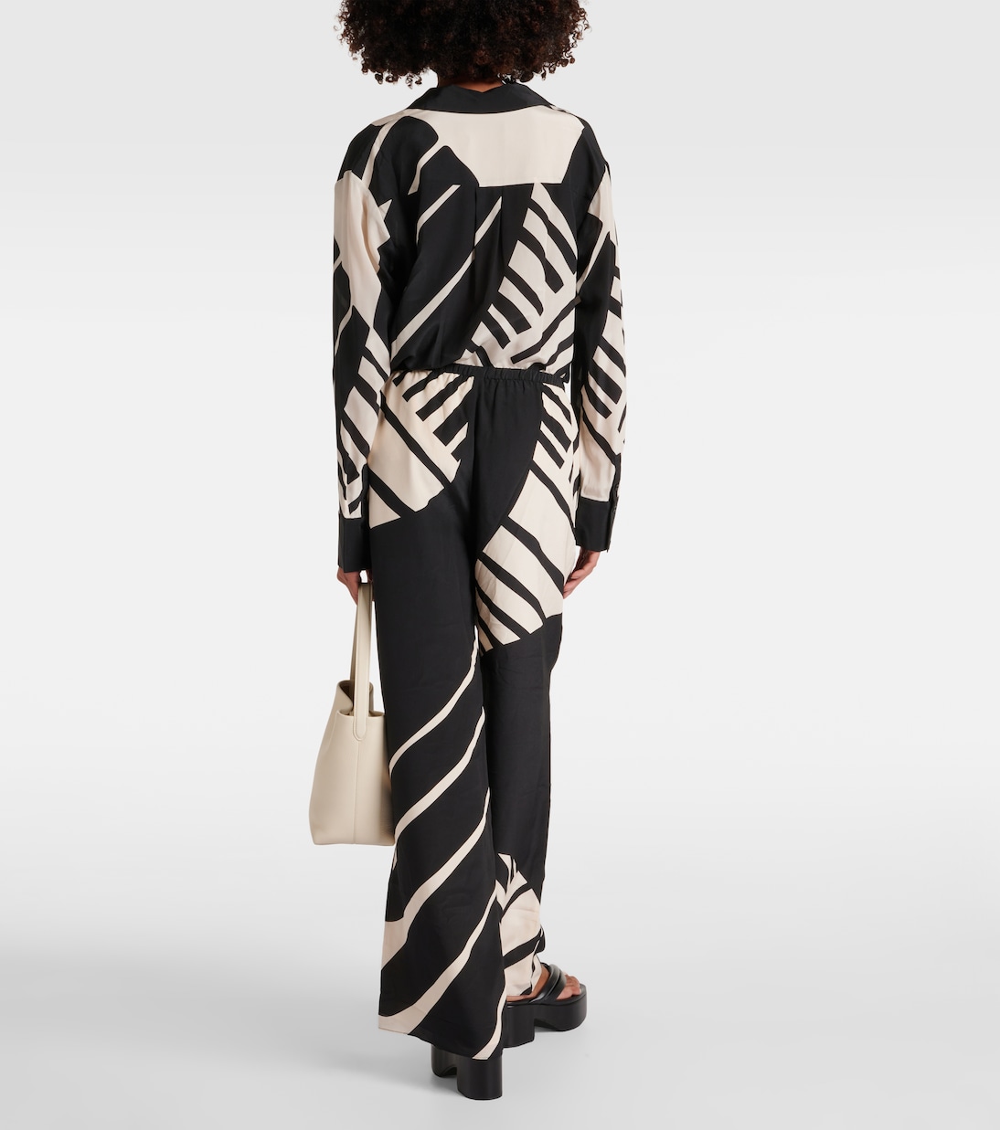 Pantalon ample Realisme en crêpe de soie | SIR