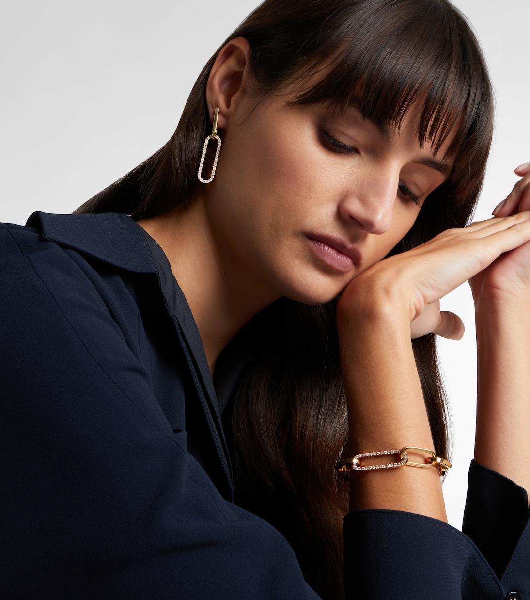 Link 18kt gold bracelet with diamonds | Bucherer Fine Jewellery