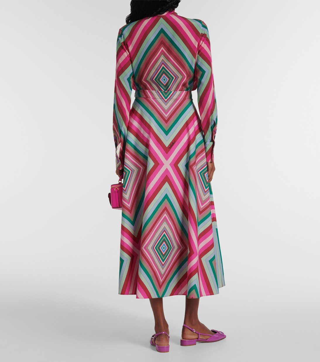 Maxirock Rhombus 75 aus Baumwollpopeline | Valentino