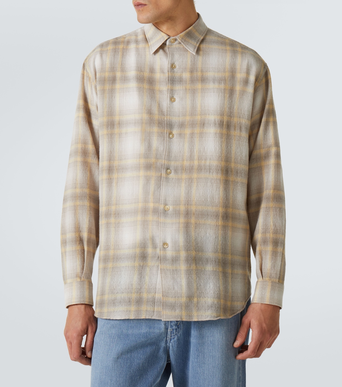 Plaid wool shirt | Auralee