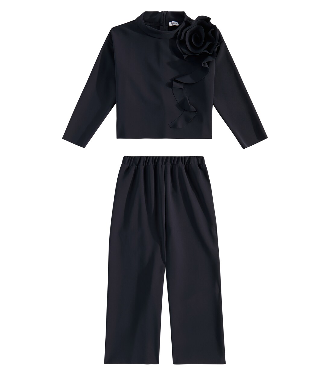 Floral-appliqué top and pants set | Il Gufo