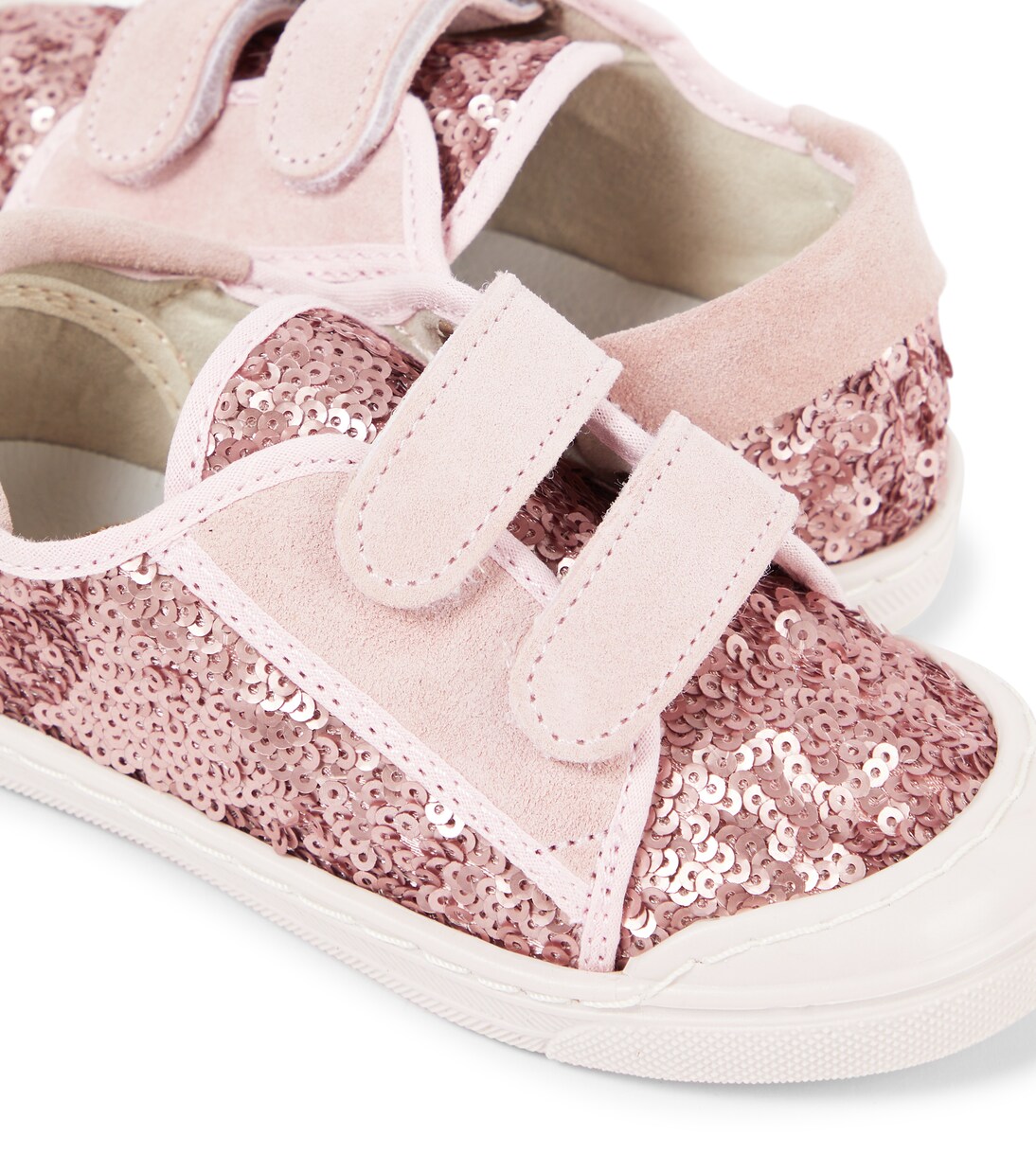 Villas sequined leather-trimmed sneakers | PèPè