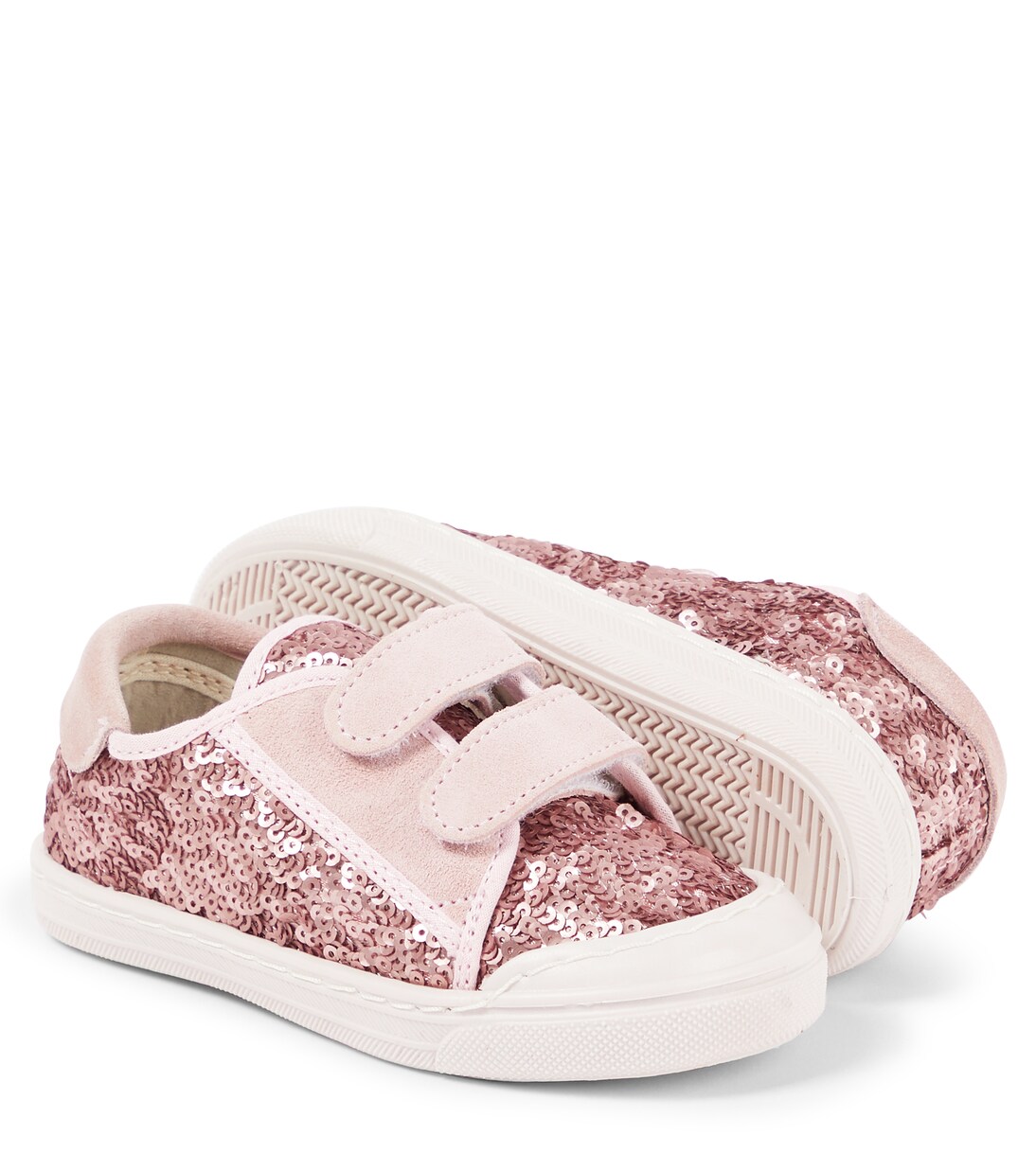 Villas sequined leather-trimmed sneakers | PèPè