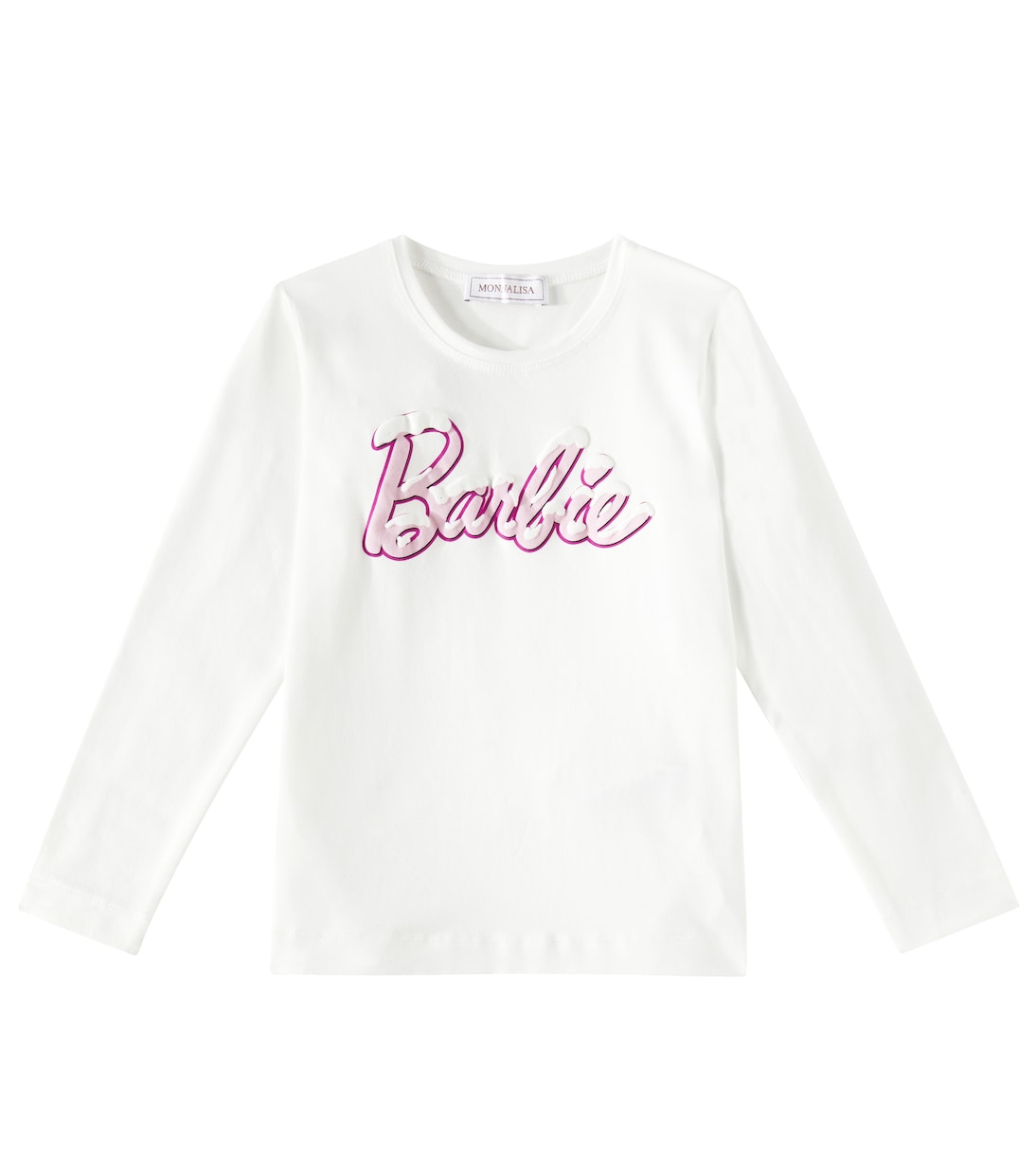 x Barbie® printed cotton-blend jersey T-shirt | Monnalisa