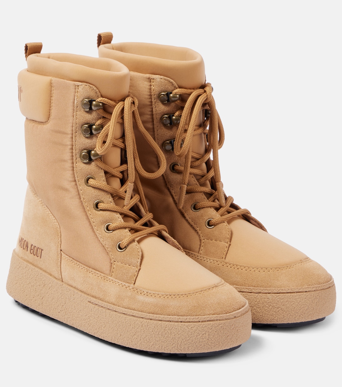 Ltrack suede-trimmed combat boots | Moon Boot