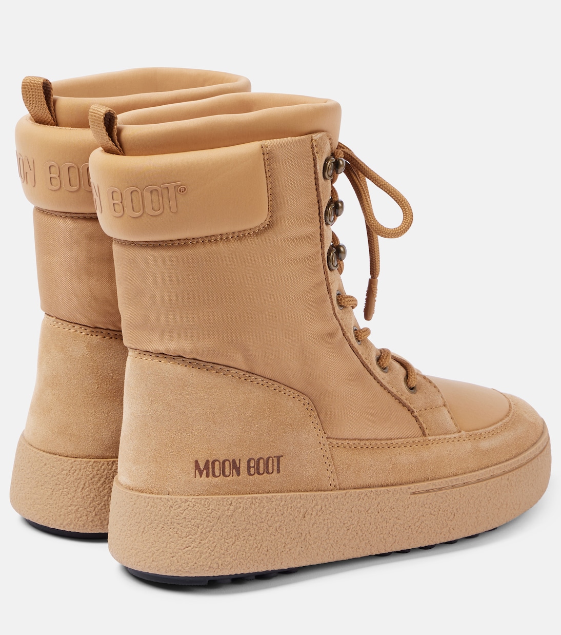 Ltrack suede-trimmed combat boots | Moon Boot