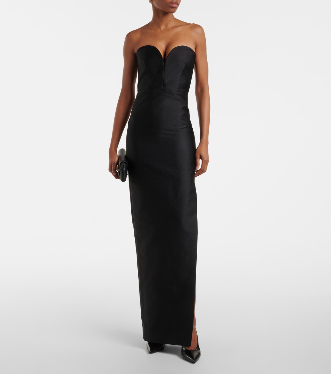 Robe longue bustier en taffetas | Roland Mouret