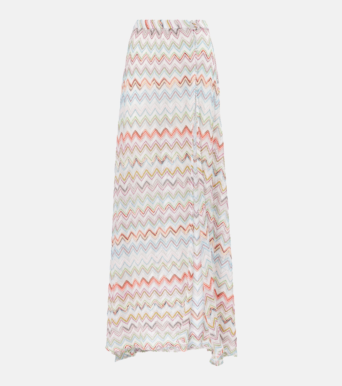 Maxirock ZIgzag aus Häkelstrick | Missoni