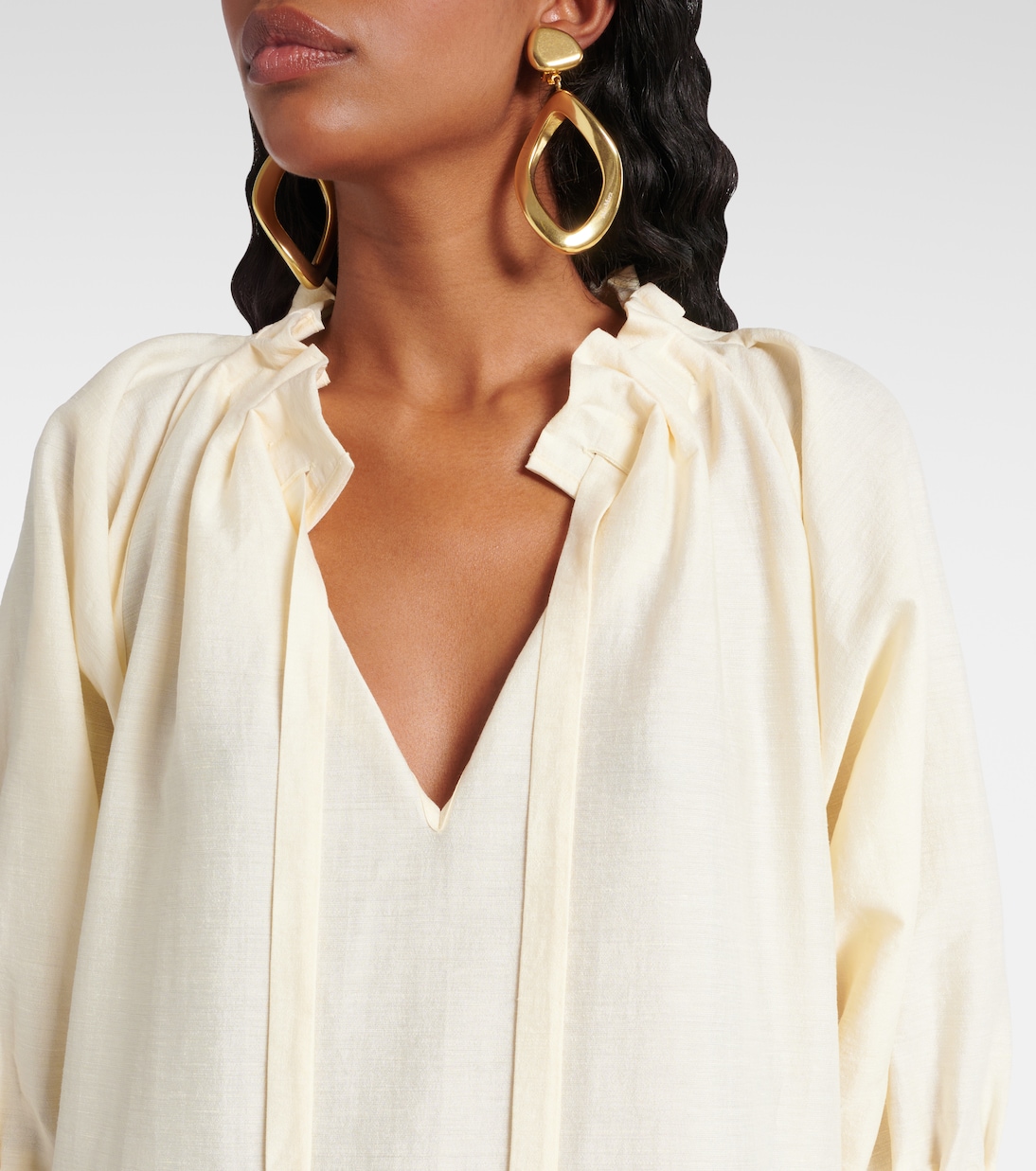 Robe longue Jene en lin et soie mélangés | Max Mara