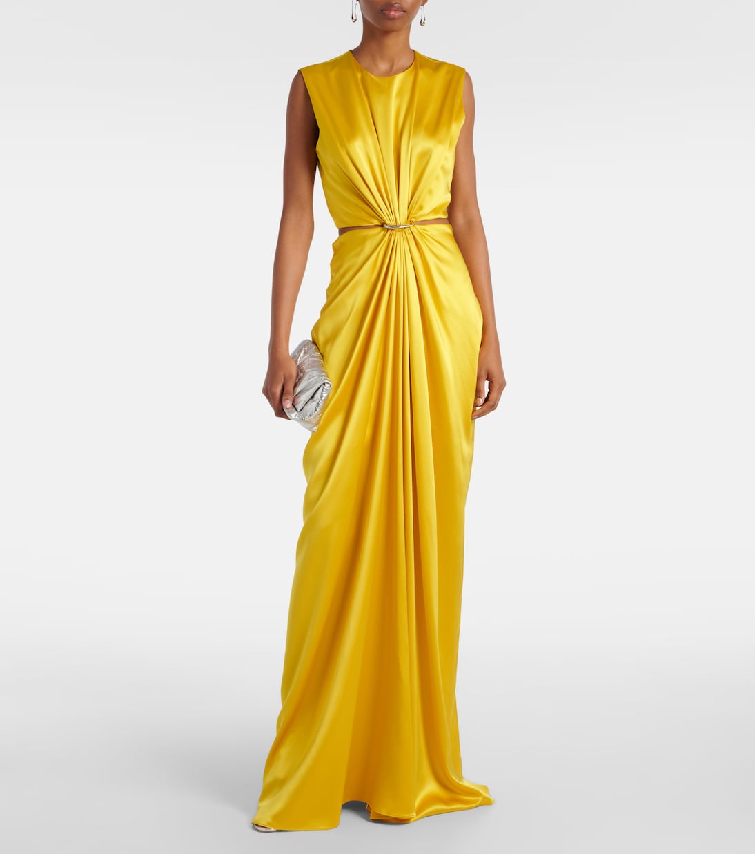 Abito lungo Panaro in seta con cut-out | Max Mara