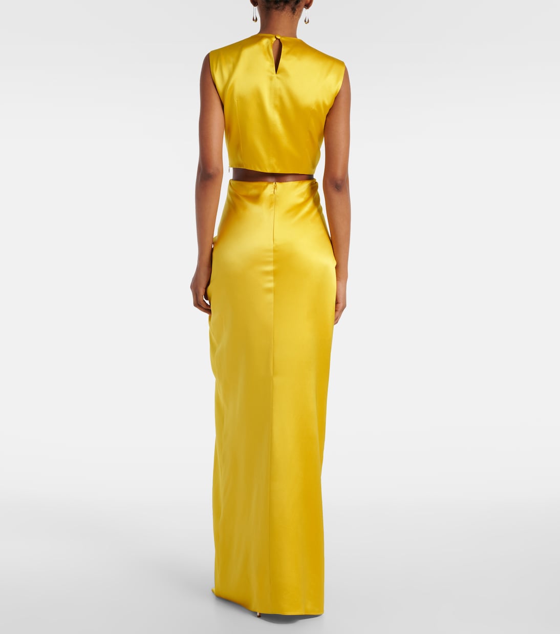Abito lungo Panaro in seta con cut-out | Max Mara
