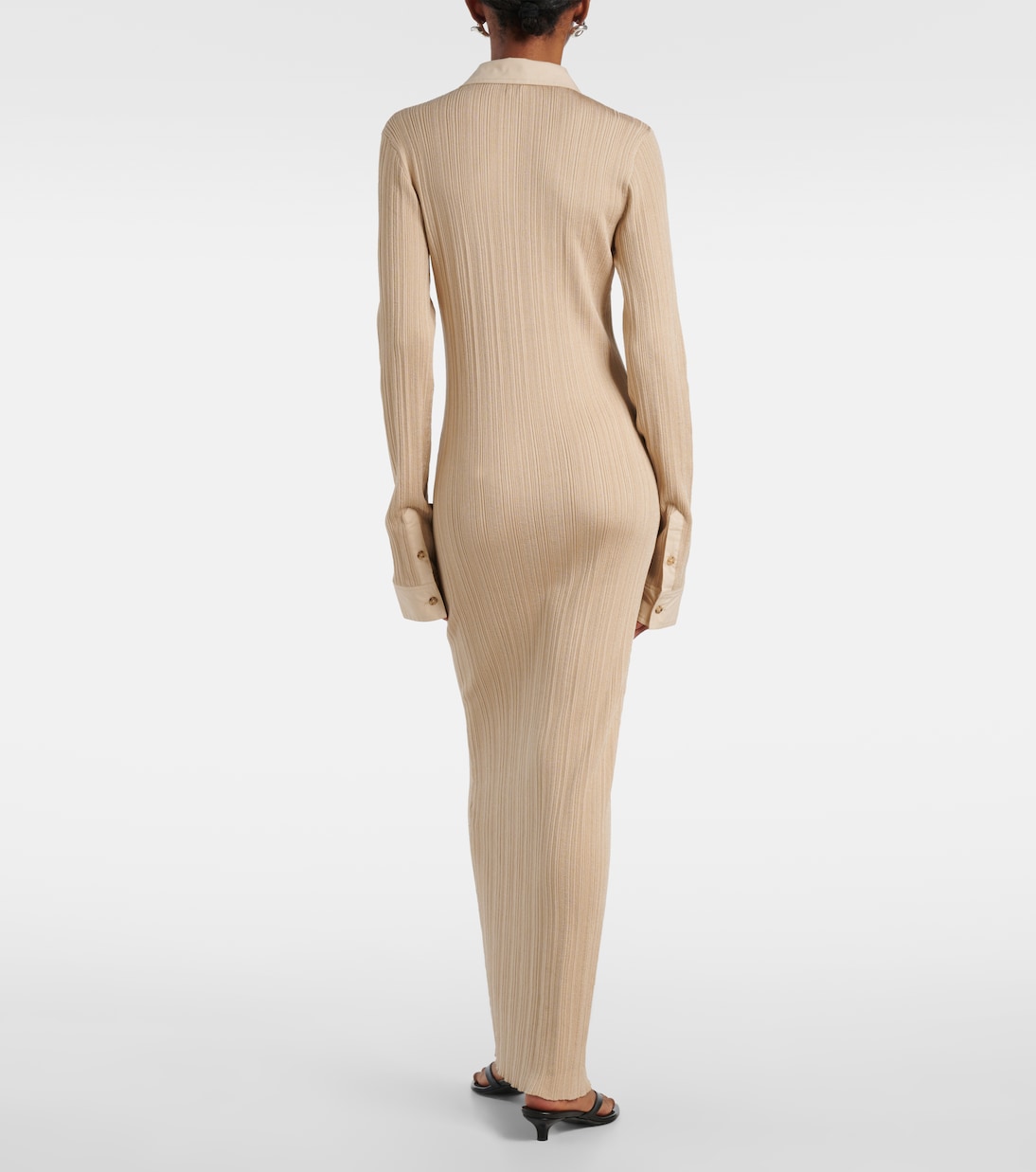 Abito chemisier in maglia a coste | Toteme