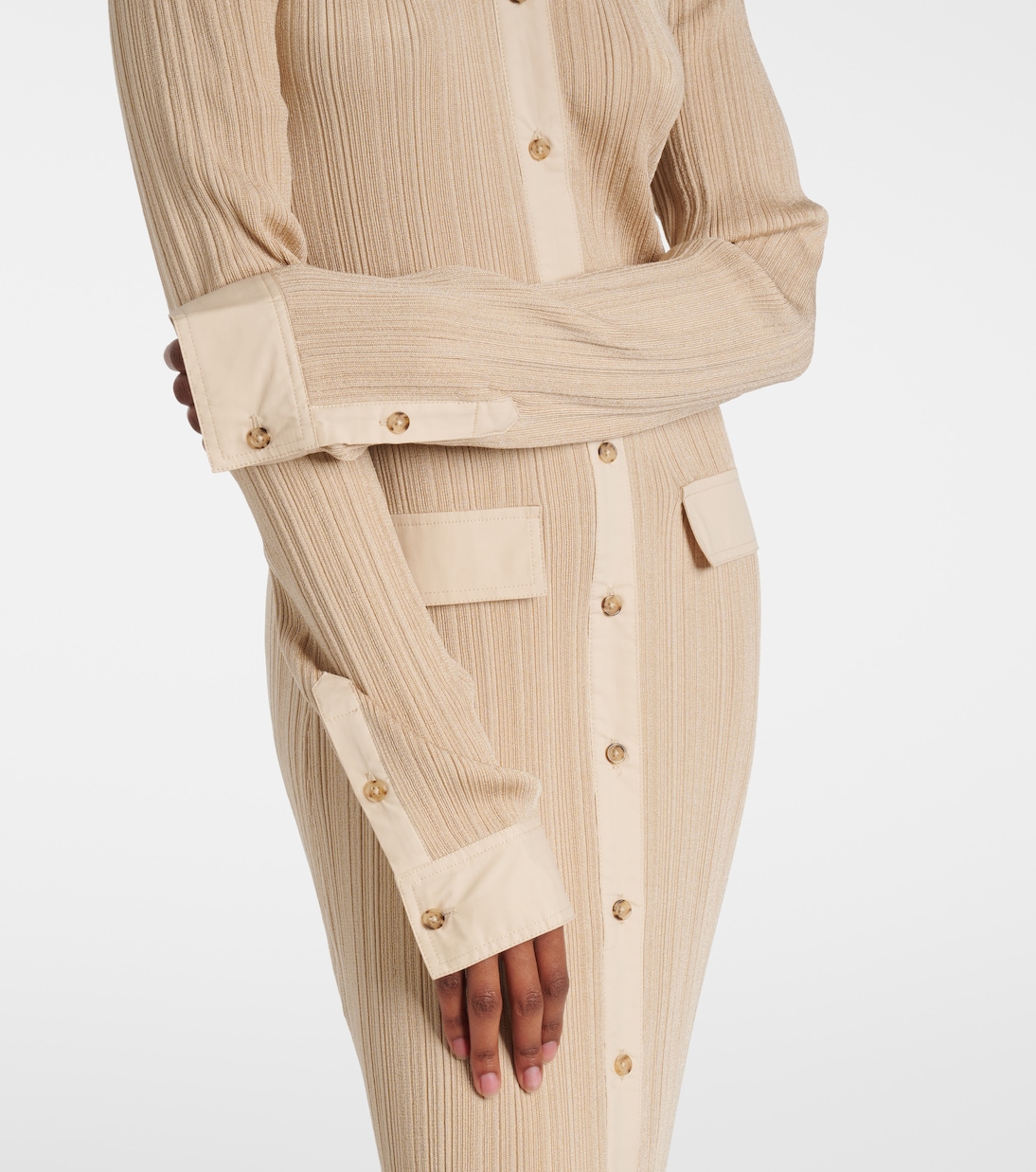 Abito chemisier in maglia a coste | Toteme