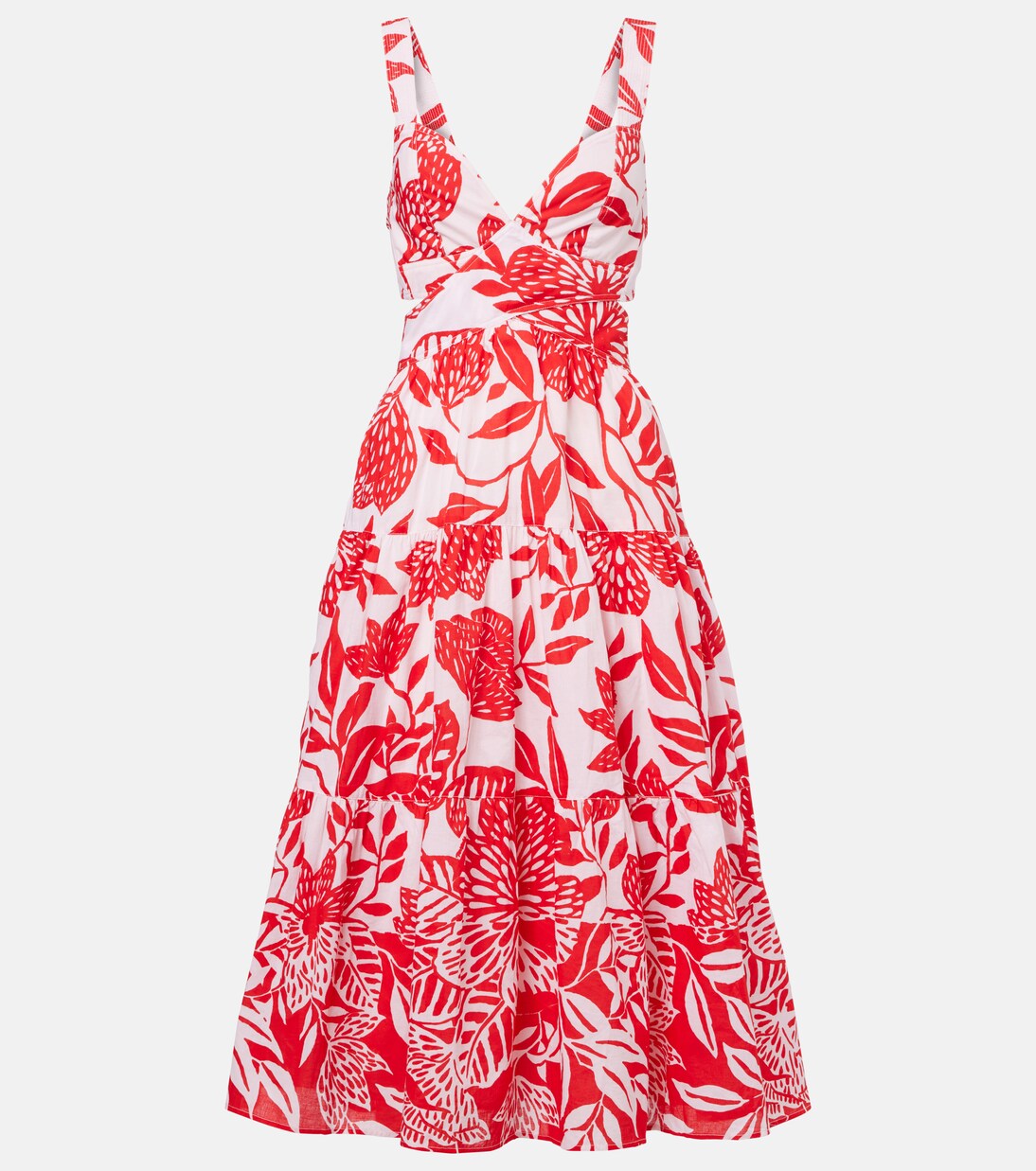 Robe midi Coco en coton à fleurs | Poupette St Barth