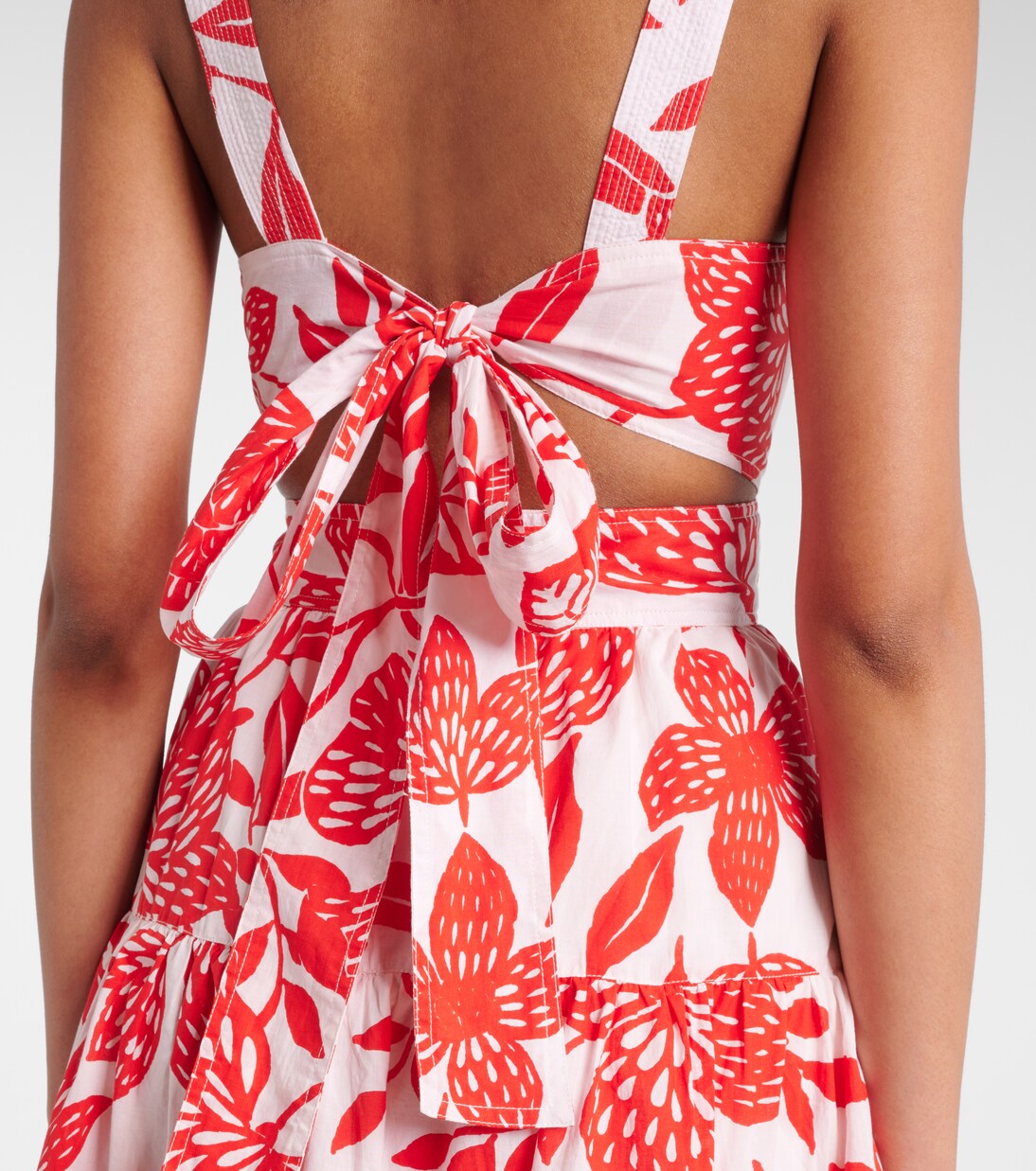 Robe midi Coco en coton à fleurs | Poupette St Barth