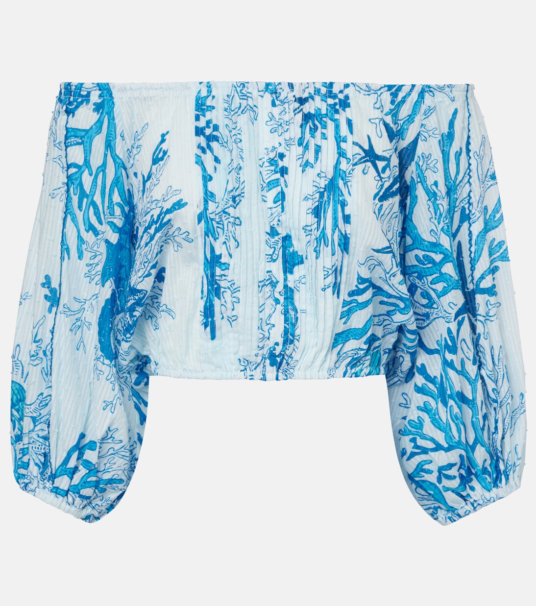 Top Bova imprimé à encolure bardot | Poupette St Barth