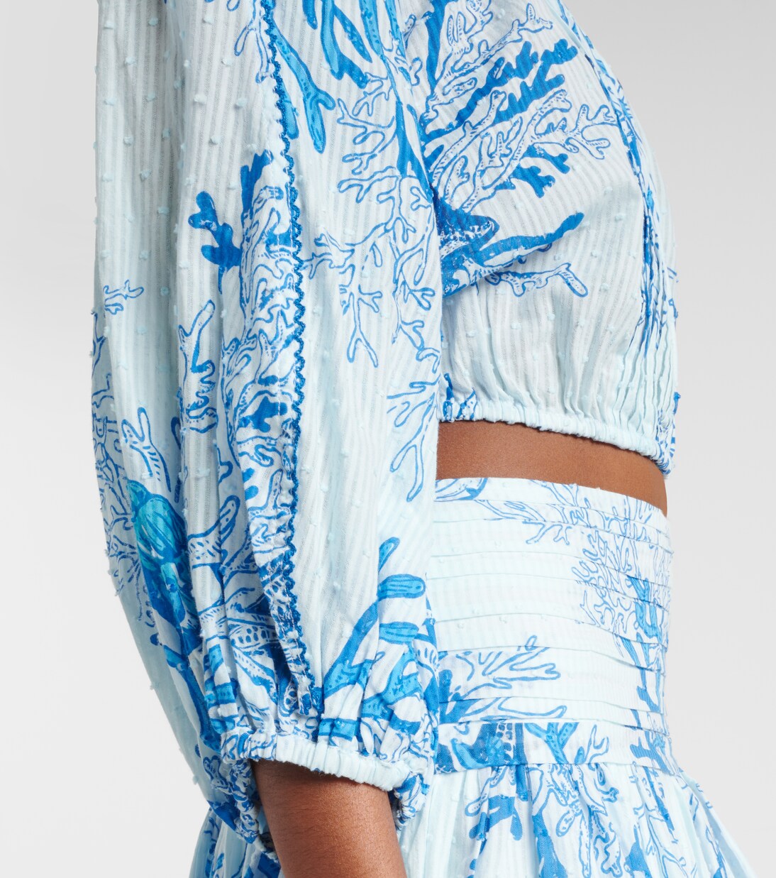 Top Bova imprimé à encolure bardot | Poupette St Barth