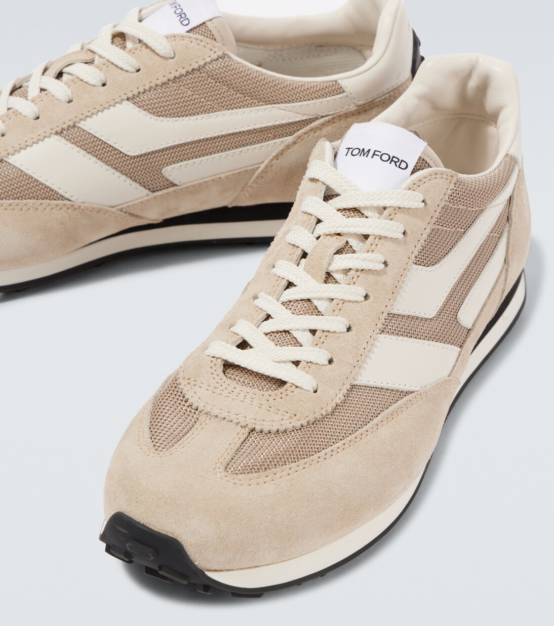 Mick suede-trimmed sneakers | Tom Ford