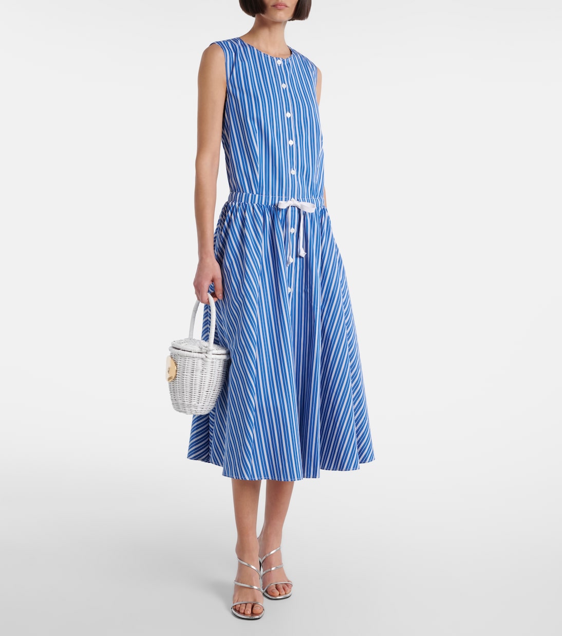 Robe chemise rayée en coton | Patou