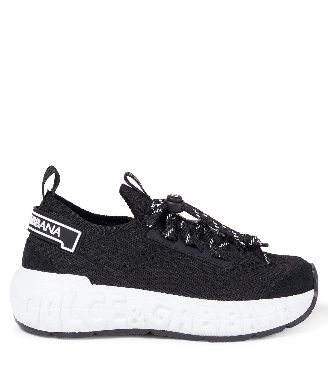 Logo leather-trimmed sneakers | Dolce&Gabbana Kids